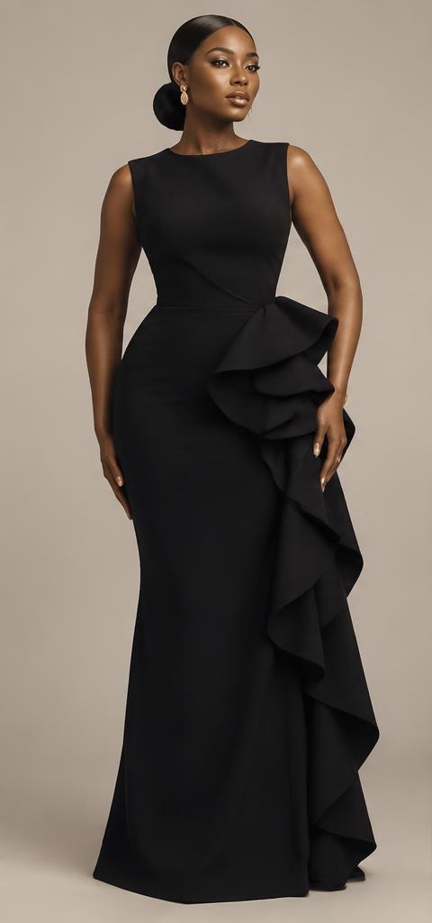 The Nola Dress in Obsidian — concept garment
